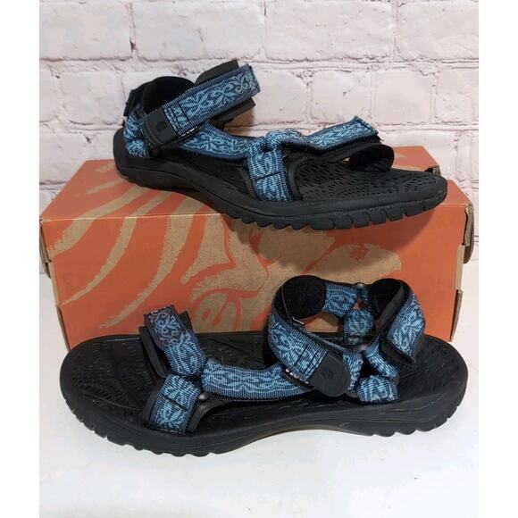Teva Women's Size 7 Canyon Falls Iban Blue Aztec Strap Sandals 6408B With Box - Picture 1 of 9